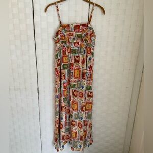 Free Assembly Colorful Patterned Maxi Vacation Sundress